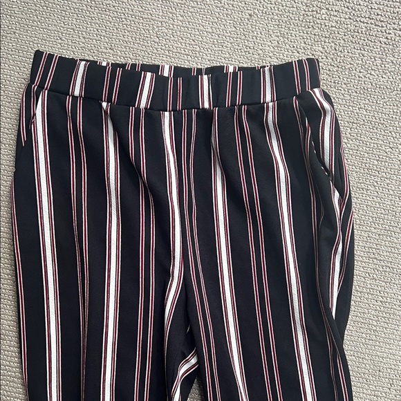 SHEIN Black and Pink Striped Straight Leg Pants - Picture 3 of 7
